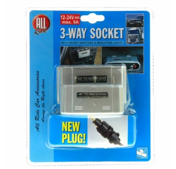 TRÓJNIK 12/24V Z PRZEŁĄCZ EURO WTYCZKA DC (48)