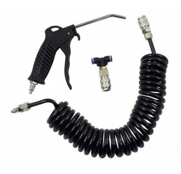 WĄŻ PNEUM Z PISTOLETEM CZARNY FI-8