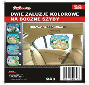 ZASŁONKI 2SZT NA PRZYSSAWKĘ KOLOROWE