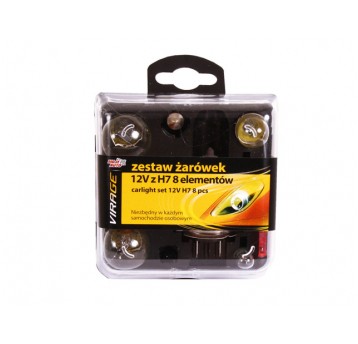 ZESTAW ŻARÓWEK 12V H7 8 ELEMENTÓW VIRAGE